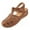 Z-Brown, variant on Ablanczoom Womens Sandals Closed Toe Ankle Strap Comfort Summer Flats Sandals for Women Shoes