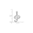 thumbnail image 4 of 14k White Gold Script Initial P Pendant for Women, Polished Monogram Charm for Necklace, Dainty Alphabet Jewelry, Elegant Personalized Letter Accessory for Identity and Style, 4 of 6