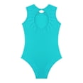 thumbnail image 6 of YONGHS Girls Sleeveless One Piece Gymnastics Leotards Tumbling Ballet Dance Unitard Bodysuit Blue Green 6, 6 of 7