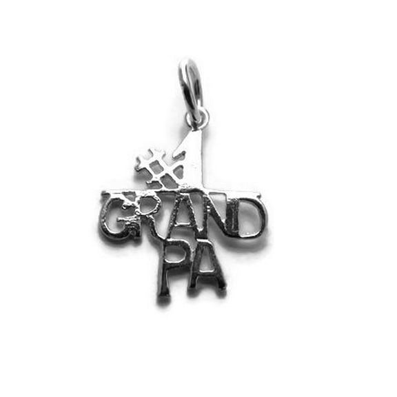 Sterling Silver .925 #1 Grandpa Pendant charm