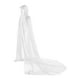 thumbnail image 4 of Capa de Halloween lavable, larga, disfraz de bruja, disfraz elegante, capucha siniestra, suave blanco, 4 of 9