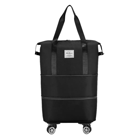 Youersen Rolling Duffle Bag, Expandable and Foldable Travel Bag for Weekend Trips and Carry-on Luggage