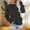 Black, variant on Pullover Sweatshirts for Women Crewneck Fashion Print Long Sleeved Front Pocket Comfortable Top Loose Fit Fall Winter Going out Fashion Party Workout ,Black