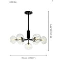 thumbnail image 2 of Xtricity - Pendant Light, 27.55 '' Width, From Opera Collection, Black, 2 of 3
