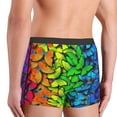 thumbnail image 5 of Balery Multicolored Butterflies Men's Boxer Briefs, Soft and Breathable Cotton Underwear with nylon Waistband-Small, 5 of 9