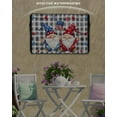 thumbnail image 3 of 4th of July Gnomes Outdoor TV Cover 40 to 43 Inch Weatherproof, Star Independence Day Black Plaid 600D Oxford TV Covers with Waterproof Zipper, Outside Flat TV Screen Protector Size 40"Wx25"Hx4.5"D, 3 of 7