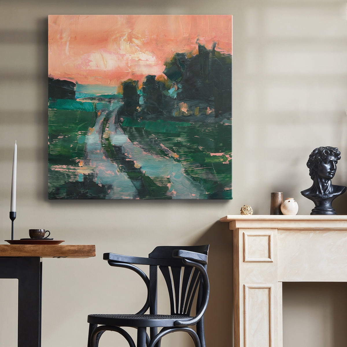 Wexford Home Coral Sunset II-Premium Gallery Wrapped Canvas, 24" x 24" - Ready to Hang