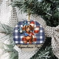thumbnail image 3 of Patriotic Dachshund 4th of July Independence Paws Ceramic Round Ornament Wiener Dog Lover Gifts Idea Home Tree Decor - 02010, 3 of 5