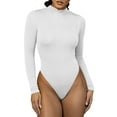 thumbnail image 2 of Baqcunre One Piece Jumpsuits For Women Women'S Autumn And Winter Bottoms Long Sleeved Zipper Bodysuit Womens Shorts Women'S Pants White L, 2 of 5