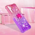 thumbnail image 6 of Clear Case for Samsung Galaxy A14 5G with Kickstand for Girls Women, Liquid Glitter Sparkle Bling Cute Case Gradient Quicksand Cover for Samsung Galaxy A14 5G JB Pink Mauve, 6 of 9
