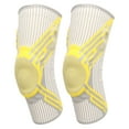 thumbnail image 2 of Soporte de Manga de Compresión de Rodilla Transpirable 1 par de Rodilleras Protector de Rodilla Tejido de Nailon para Correr Amarillo Gris ANGGREK  Otros, 2 of 8