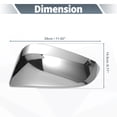 thumbnail image 3 of Unique Bargains Car Rear View Left Right Side Mirror Cover Cap Replacement for Toyota Hilux 2015-2020 Pair, Chrome Plated, 3 of 6