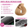 thumbnail image 4 of Extensiones de cabello humano real POGINJA con clip, 18 pulgadas, 100 g, 4 of 6