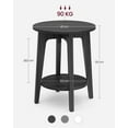 thumbnail image 4 of VASAGLE MAEZO Collection - Side Table, 2-Tier Small Round End Table, Nightstand with Tapered Legs, Curved Transitions, for Small Spaces, Living Room, Bedroom, Charcoal Gray, 4 of 6