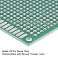 thumbnail image 4 of Uxcell PCB Board Double Sided Prototyping Boards Plated Through Holes 80mmx120mm, Green 4 Count, 4 of 5