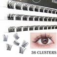 thumbnail image 4 of Handmade DIY 36 Cluster Lashes Segment Eyelashes Segments Russian Volume Beam Natural Eye Lash D16MM, 4 of 6