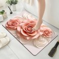 thumbnail image 5 of Tyidzon Front Door Mat Flower Pattern Diatomaceous Earth Bath Mat Bathroom Water Absorption Slip Resistance Easy Clean Floor Mat Clearance!, 5 of 5