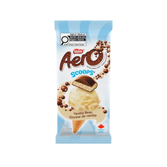 AERO SCOOPS Gousse de vanille, choco au lait aromatisé à la crème glacée