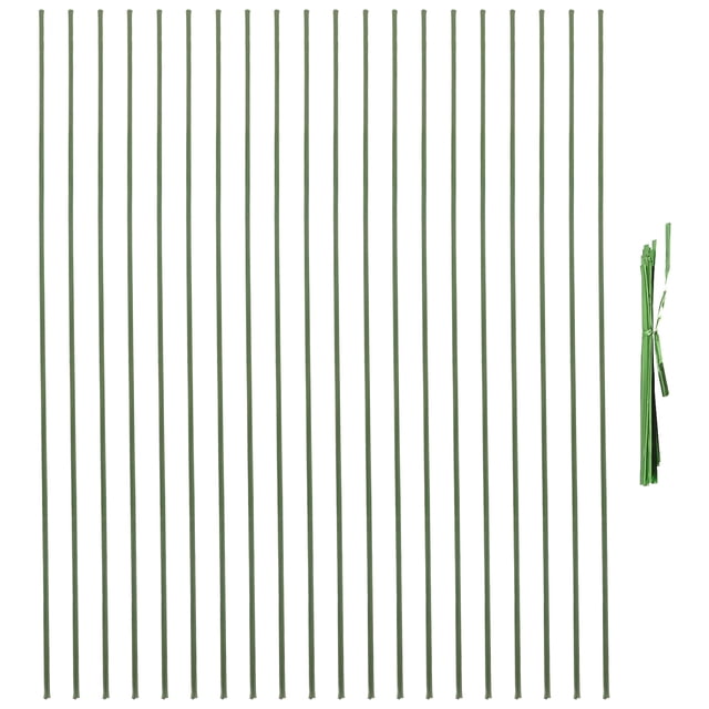 20 piezas soporte para plantas de jardín, soporte para flores de hortensia, varilla de soporte para plantas en maceta