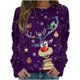thumbnail image 2 of Pntutb Camisas para mujer Blusa regular estampada con cuello redondo y manga larga con estampado navideño Pntutb Pntutb-1112, 2 of 5
