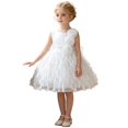 thumbnail image 4 of Rhuody Girls Dress Sleeveless Flower Girl Dress A Line Party Gown With Satin Bodice And Skirt For Dressy Events Charm Playsuit, 4 of 9
