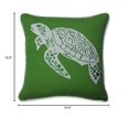 thumbnail image 4 of Pillow Perfect Almohada Thomas Turtle para exteriores/interiores, 16.5 x 16.5 pulgadas, color verde, 4 of 4