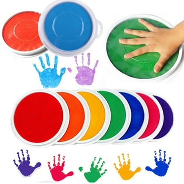 Colors DIY Ink Pad Finger Painting Cardmaking Large Round for Kids