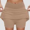 thumbnail image 2 of GEWSEY Women's 20" Knee Length Skorts Skirts Athletic Tennis Skorts Long Golf Skirt with Pockets Modest Skirts Khaki, M, 2 of 6