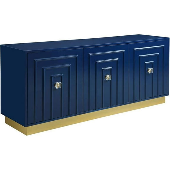 Pemberly Row Contemporary Metal Sideboard and Buffet in Blue
