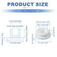 thumbnail image 2 of Uxcell 8 Pcs Tapón de Silicona en Forma de T, Diámetro 30 mm/1.18 Pulgadas, Tapón de Silicona Impermeable Reutilizable, Tapón Redondo de Sellado para Equipos de Tuberías, Blanco, 2 of 7
