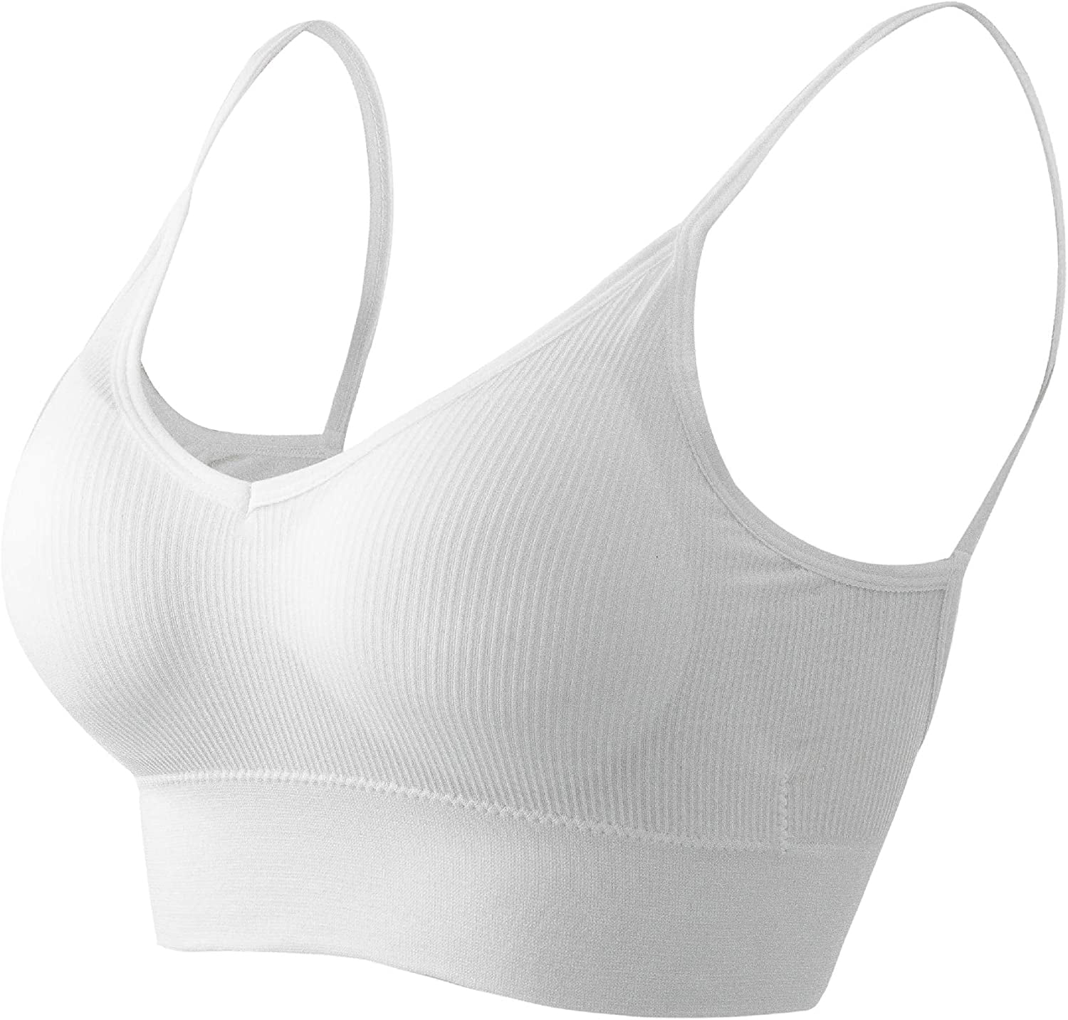 Anmose Sports Bras Tank top Low Back Sleep Bra Seamless Without Steel Ring  V Neck Cami Everyday Backless Bra for Women 