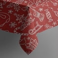 thumbnail image 4 of Red Christmas Scene Pattern Rectangle Tablecloth 60"x102",Waterproof Polyester Rectangle Table Cloth, Wipeable Spillproof Polyester Tablecloth for Dining, Camping, Indoor and Outdoor, 4 of 6