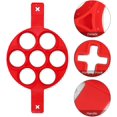 thumbnail image 2 of 2Pcs Silicone Pancake Mold Non-Stick Egg Ring Maker for Pancakes Eggs Cheese Kitchen Cooking Gadget, 2 of 5