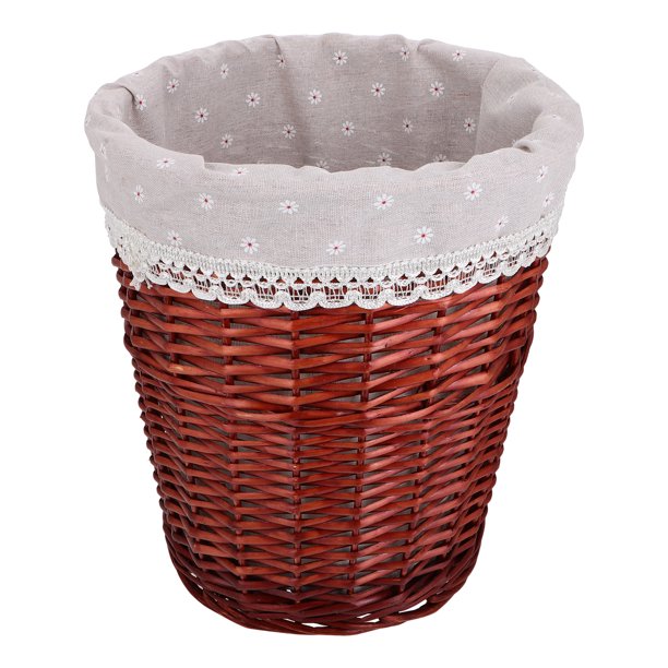 GOOHOCHY Cesta de mimbre tejida a mano para la colada, cesta de almacenamiento tejida para organizar el hogar, cesta de lavandería para baño o dormitorio, color marrón