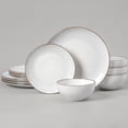 thumbnail image 3 of Famiware Eden Stoneware Dinnerware Sets, 12-Piece Dish Set, White Floral, 3 of 6