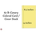 thumbnail image 5 of Canary Pastel Color Card Stock | 67Lb Cover Cardstock | 8.5" x 14" Inches | 50 Sheets Per Pack, 5 of 6