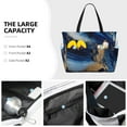 thumbnail image 3 of Balery Navy Blue Marble Beach Travel Bag - Water-Resistant, Large Capacity Lightweight Tote with 7 Pockets for Women and Men - Perfect for Beach, Pool, Gym, and Travel, 3 of 7
