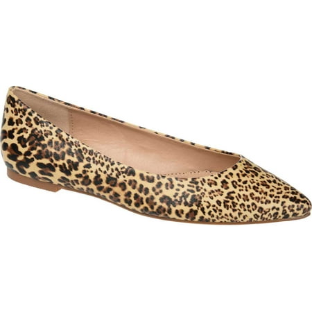 

Women s Journee Collection Moana Ballet Flat Leopard Faux Leather 10 M