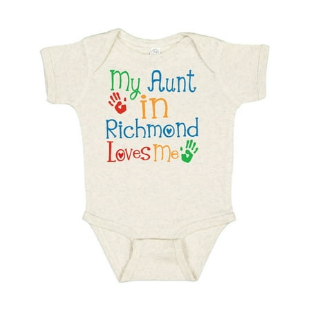 

Inktastic My Aunt in Richmond Loves Me Gift Baby Boy or Baby Girl Bodysuit