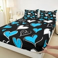 thumbnail image 3 of Castle Fairy Boys Girls Romantic Love Heart Bed Sheets,Happy Valentine's Day King Sheets, 3 of 7