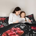 thumbnail image 5 of Castle Fairy Happy Valentine's Day Full Size Comforter Sets,Bling Crystal Bedding Sets, 5 of 8