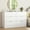 White, variant on Modern 6 Drawers Dresser, 47" Wide Chest of Drawers with Metal Handle, Wooden Dresser TV Stand, Closet Clothes Storage Organizer, White
