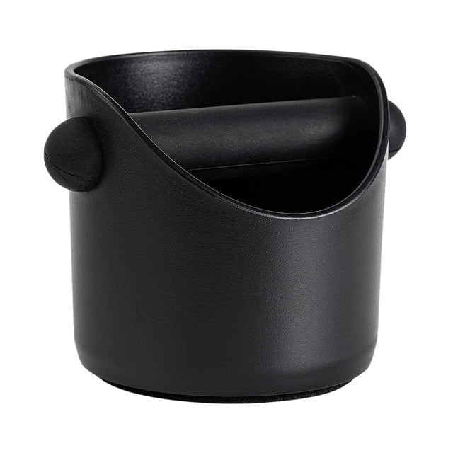 Cubo para café expreso con barra de golpeteo extraíble, contenedor pequeño para vaciar café molido Negro