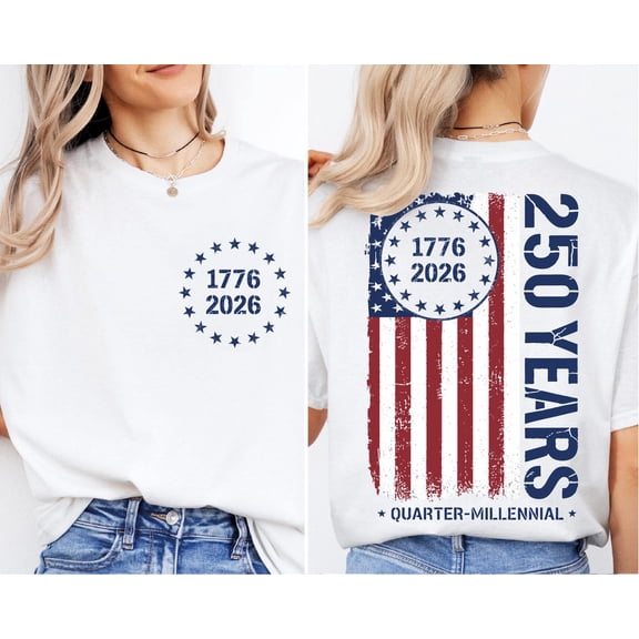 America 250th Anniversary T-shirt, 1776–2026 USA T-Shirt, 250 Years of America Shirt, Patriotic American Flag Shirts