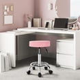 thumbnail image 2 of Silla de salón giratoria ajustable Rolling Stool Yaheetech, rosa, 2 of 9