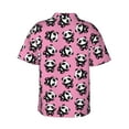 thumbnail image 3 of Daiia Cute Panda Hawaiian Shirt for Men Gentle Cotton Regular Short Sleeve Casual-Large, 3 of 9