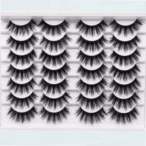 Eyelashes Natural Look Faux Mink Lashes Pack Handmade Fluffy False Eyelashes 14 Pairs Eye Lashes (M09)