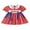 Red, variant on BemeyourBBs Toddler Baby Girl 4th of July Dress Outfit Little Baby Girl Patriot Independence Day Dress Summer Smocked Dress Puff Short Sleeve Doll Collar Star Stripes Print Bow Decor A Line Dress
