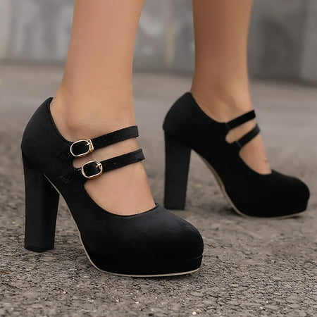

Womens Shoes Dressy Casual Women Heels Black Fashionable Zipper Waterproof Sandals 1974 Birthday Gifts for Women 37