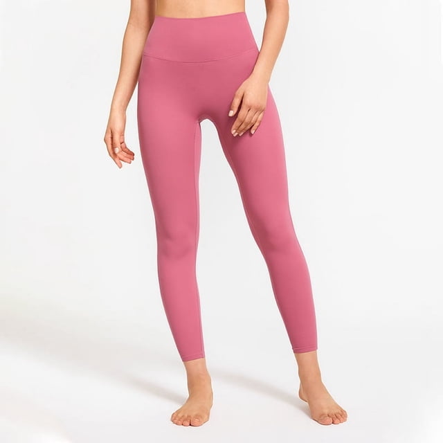 Pantalones de yoga de cintura alta color nude para mujer, pantalones ajustados de secado rápido sin costuras para correr y fitness, ropa deportiva para yoga y levantamiento de cadera